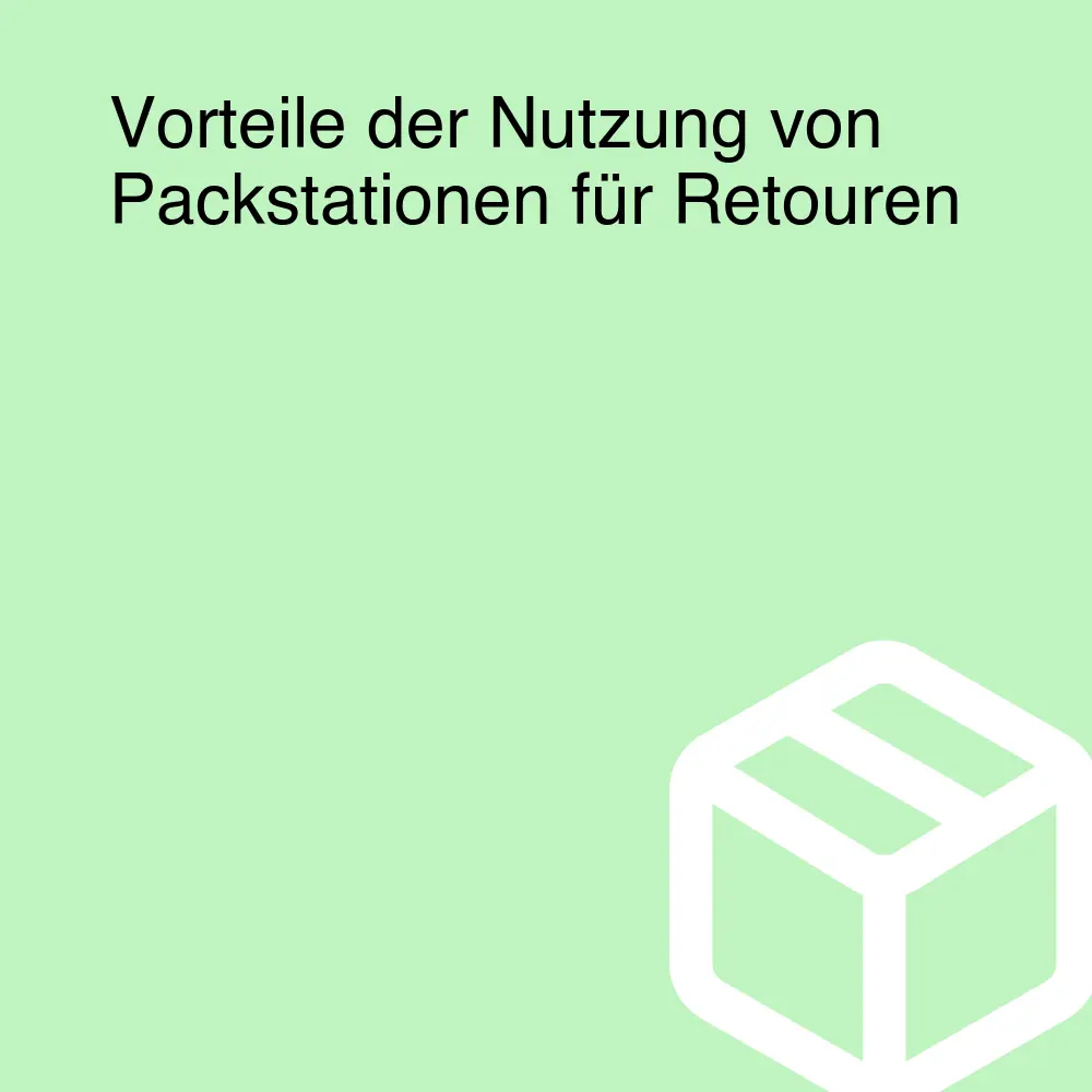 Vorteile der Nutzung von Packstationen für Retouren Vorteile der Nutzung von Packstationen für Retouren