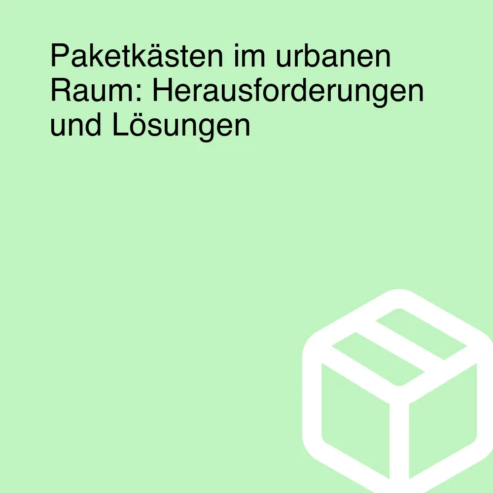 Paketkästen im urbanen Raum: Herausforderungen und Lösungen