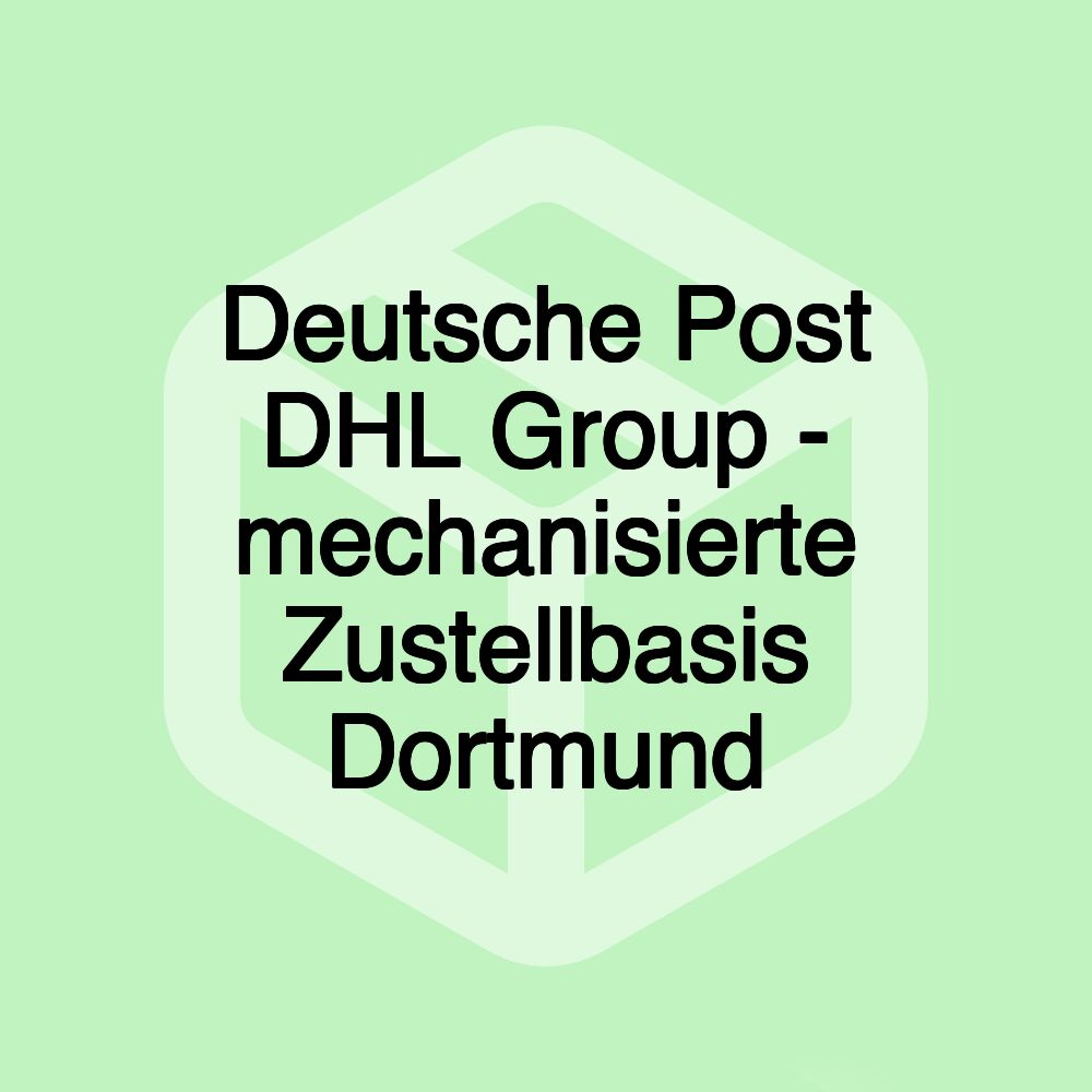 Deutsche Post DHL Group - mechanisierte Zustellbasis Dortmund