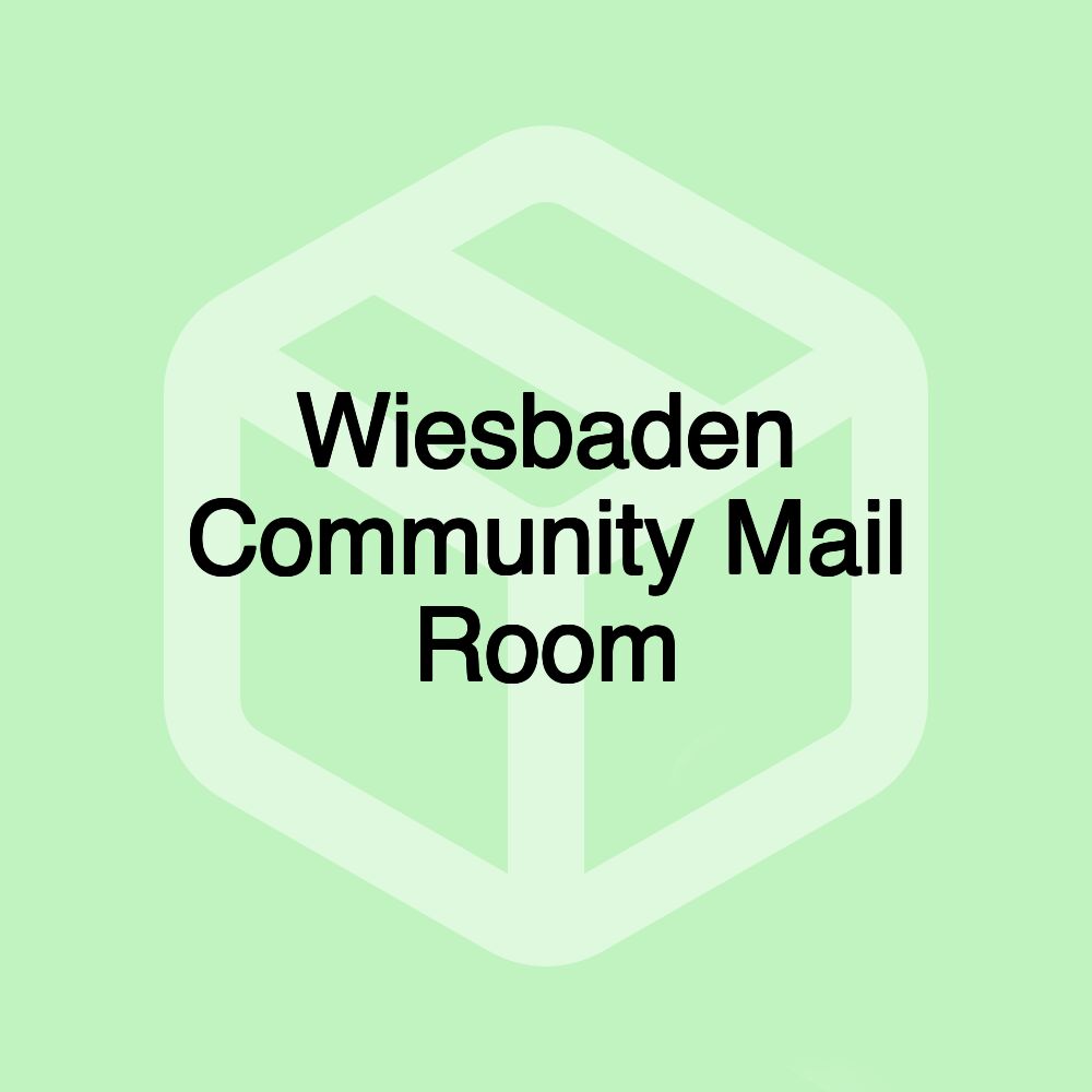 Wiesbaden Community Mail Room Wiesbaden Community Mail Room