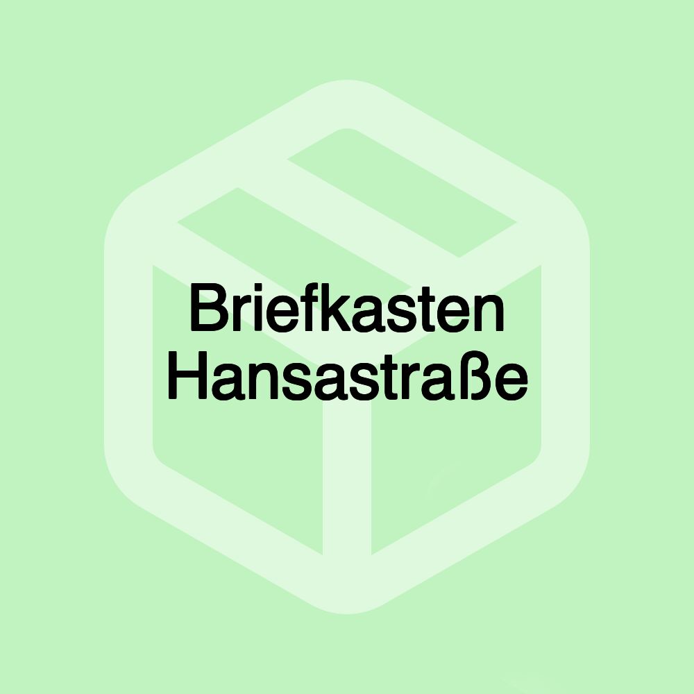 Briefkasten Hansastraße Briefkasten Hansastraße