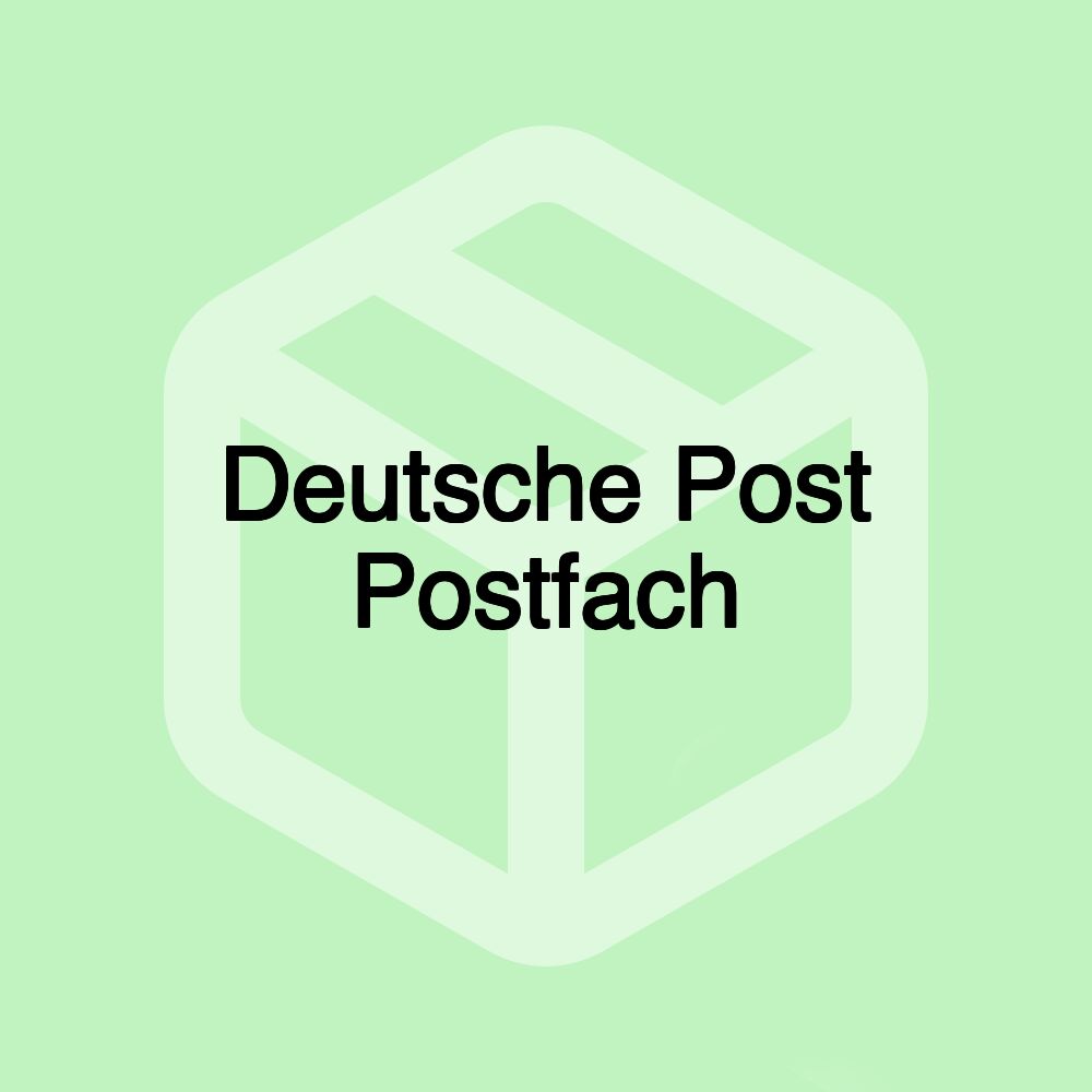 Deutsche Post Postfach Deutsche Post Postfach