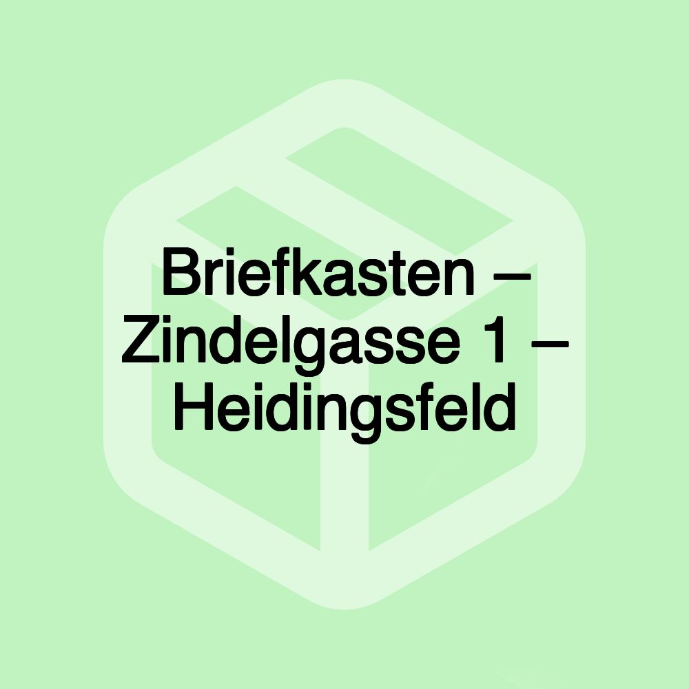 Briefkasten – Zindelgasse 1 – Heidingsfeld Briefkasten – Zindelgasse 1 – Heidingsfeld