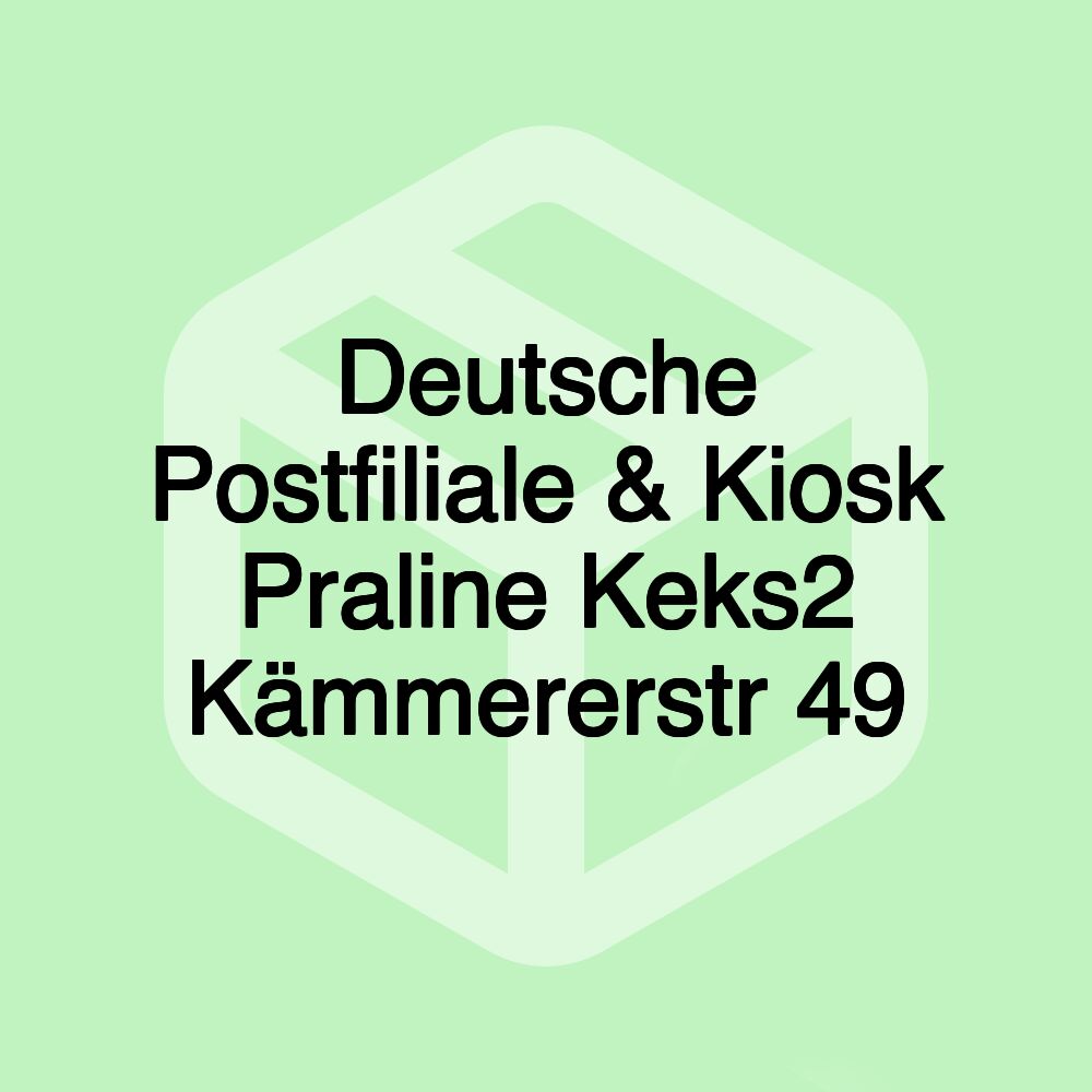 Deutsche Postfiliale & Kiosk Praline Keks2 Kämmererstr 49 Deutsche Postfiliale & Kiosk Praline Keks2 Kämmererstr 49