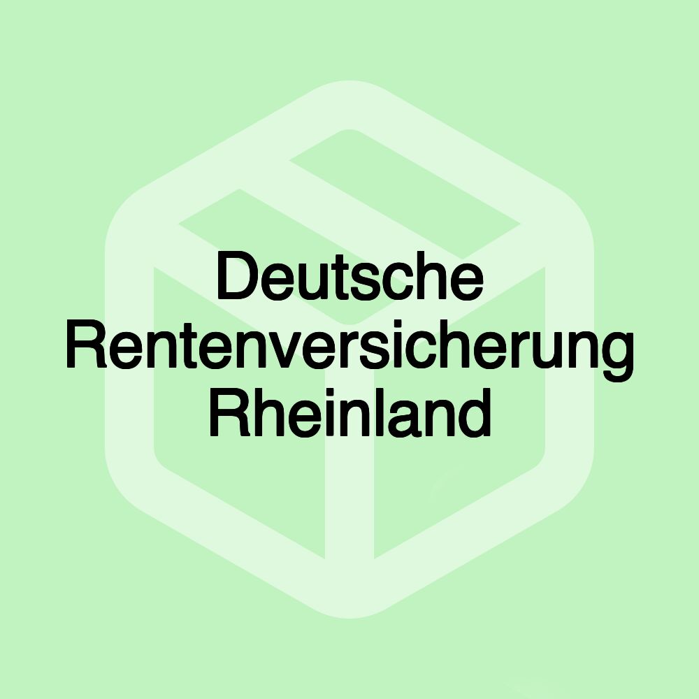 Deutsche Rentenversicherung Rheinland Deutsche Rentenversicherung Rheinland