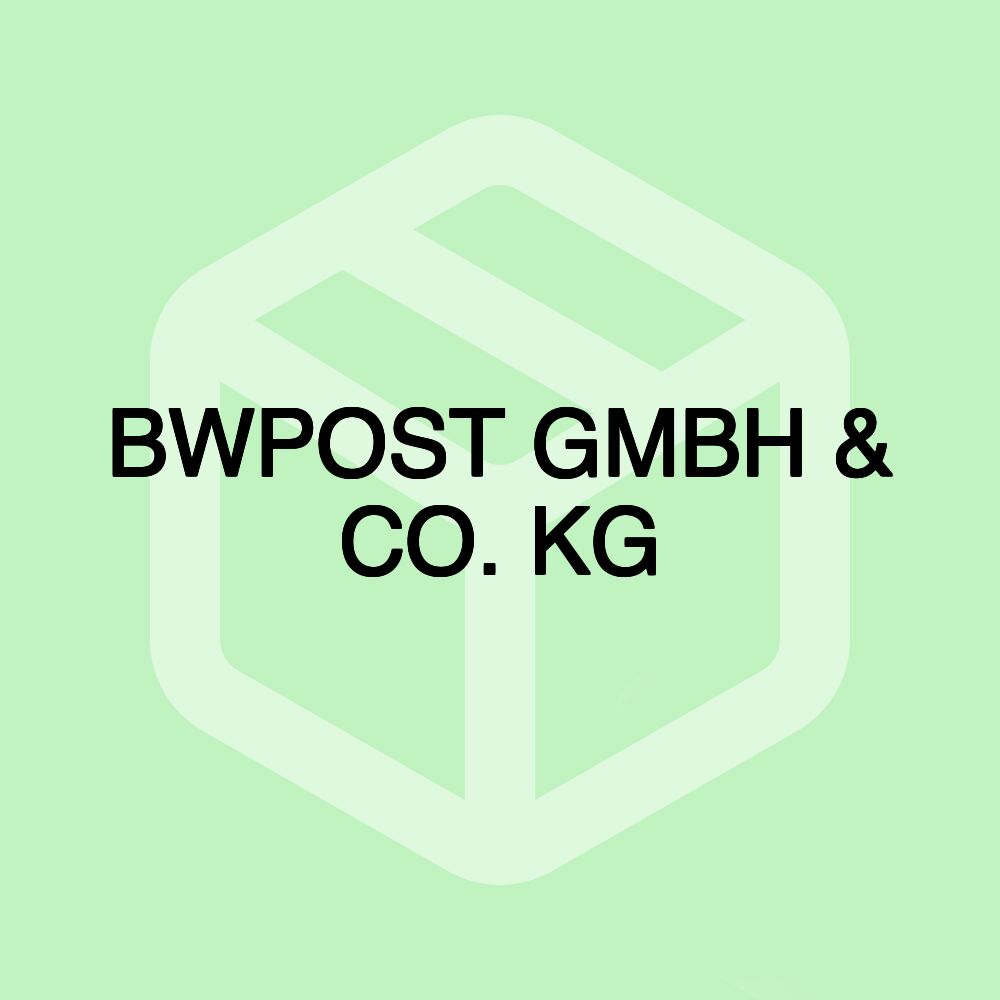 BWPOST GMBH & CO. KG BWPOST GMBH & CO. KG