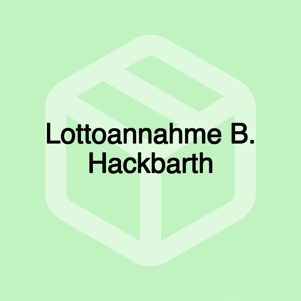 Lottoannahme B. Hackbarth